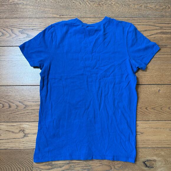 VTG Hollister Single Stitch Men T Shirt SZ L First Point Preppy Casual Y2K Blue - Picture 2 of 5